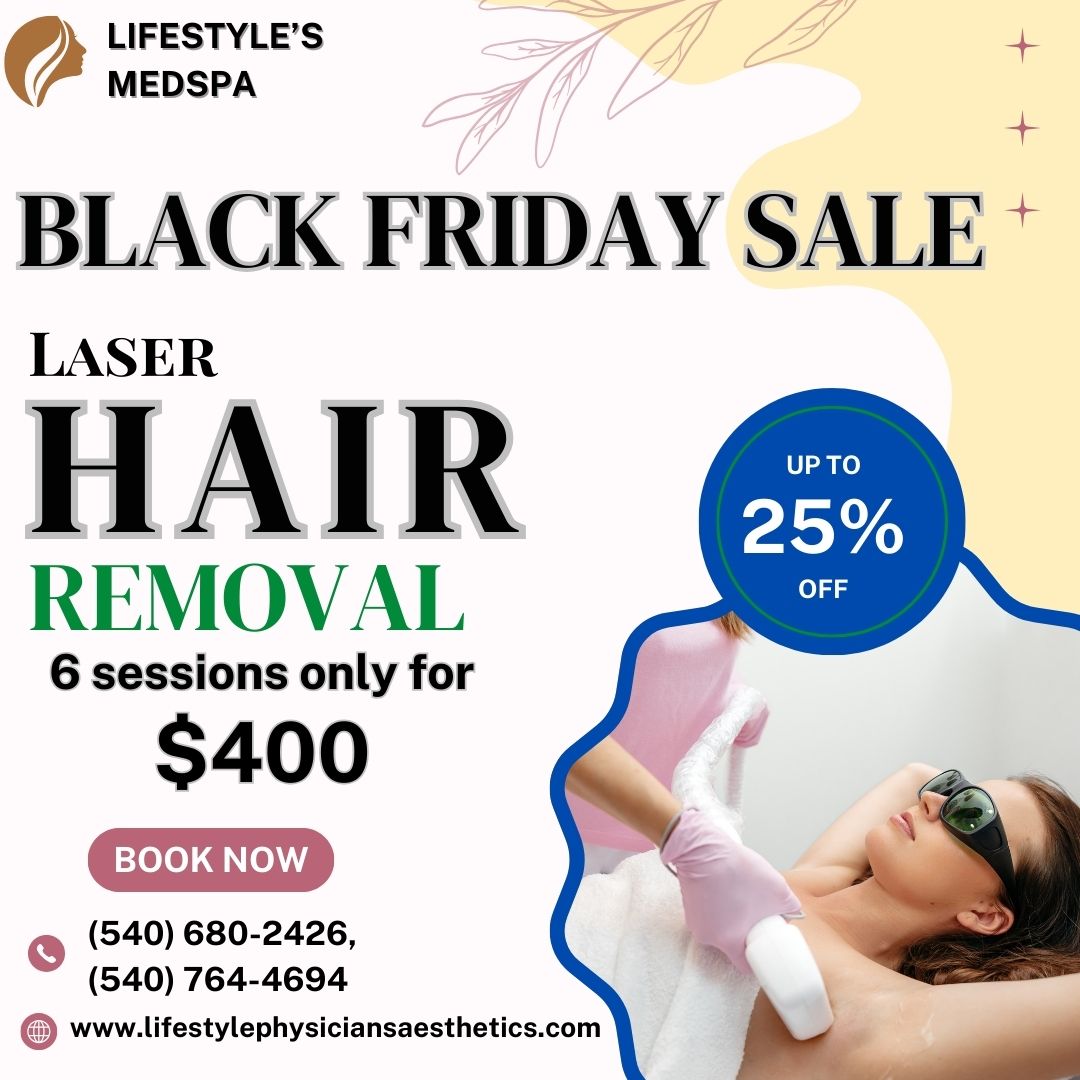 Black Friday: 6 Hair Removal Session400$